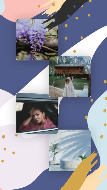 Indigo Brushstrokes – Scrapbook Instagram story templates