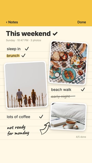 My Weekend List – Photo Dump Instagram story templates