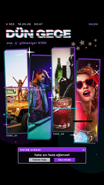 Last Night.exe – Photo Dump Instagram story templates
