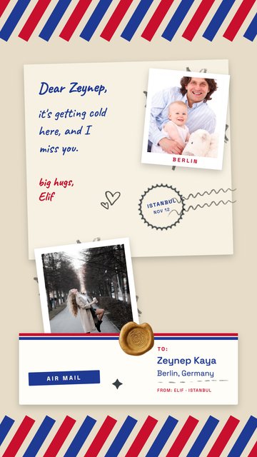 Air Mail Letter – Friends & Family Instagram story templates