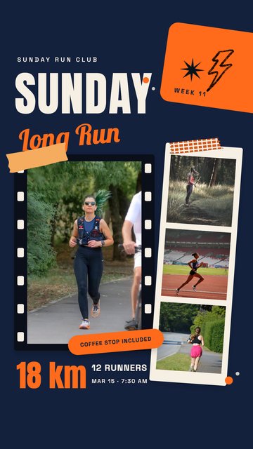 Sunday Run Strip – Sport Instagram story templates