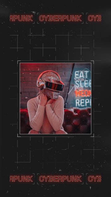 Neon Helmet – Modèles de stories Instagram : fun