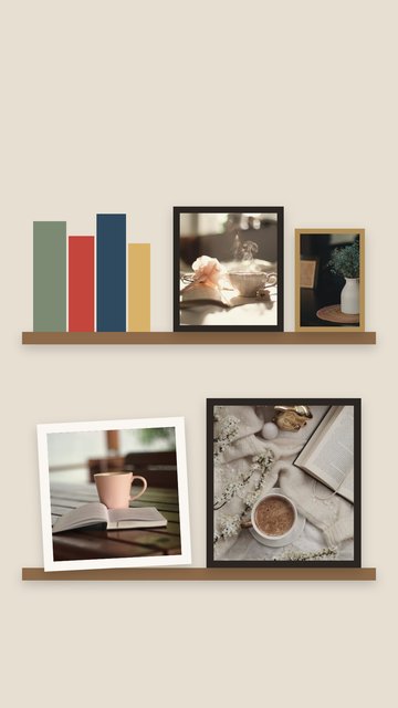 Bookshelf – Photo Dump Instagram story templates
