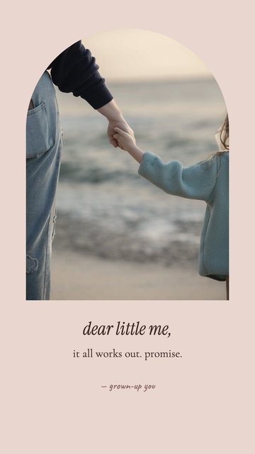 Younger Self · Letter – Modèles de stories Instagram : citations