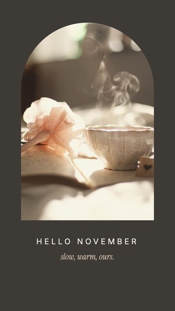 Hello November · Window – Modelos de estações para stories do Instagram