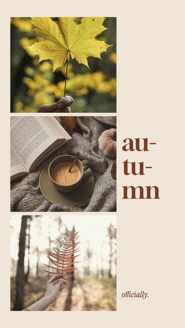 Officially Fall · Au-tumn – Modelos de estações para stories do Instagram