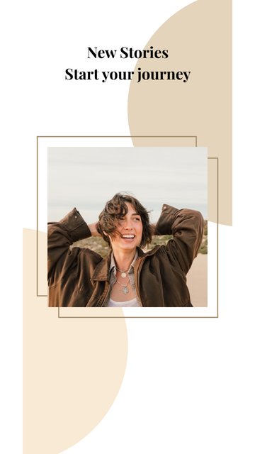 Bej Yolculuk – Minimal Instagram story şablonları