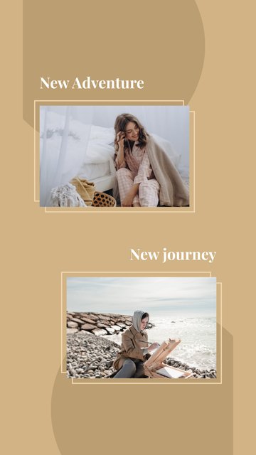Beige Adventure – Travel Instagram story templates