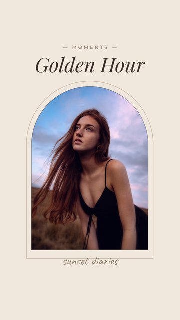 Golden Hour – Plantillas de minimalistas para historias de Instagram