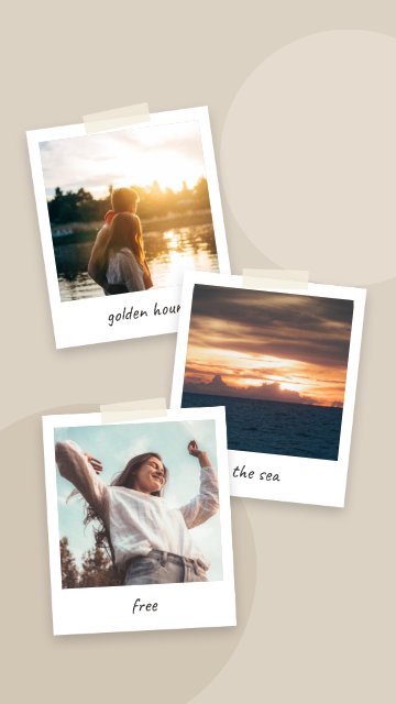Beige Polaroids – Scrapbook Instagram story templates