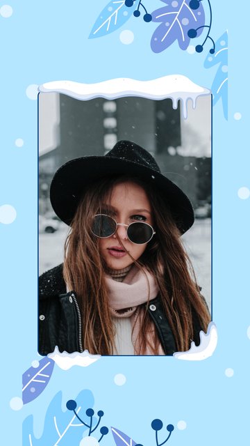 Snowy Frame – Modelos de estações para stories do Instagram