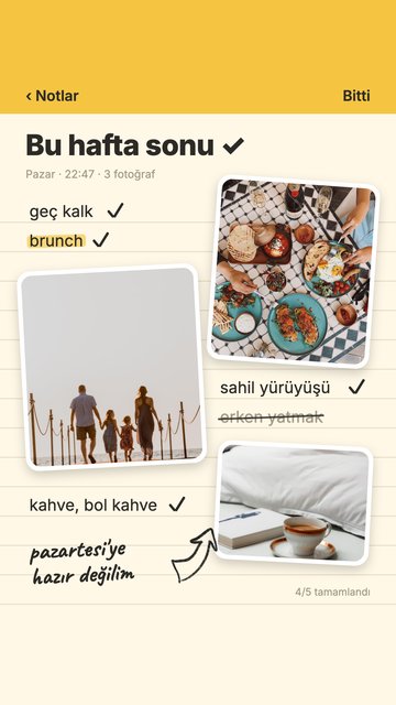 Hafta Sonu Listem – Photo Dump Instagram story şablonları