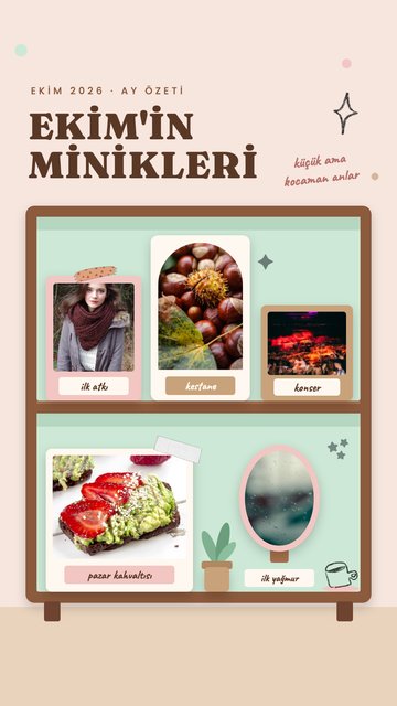 Ekim'in Minikleri – Aylık Özet Instagram story şablonları