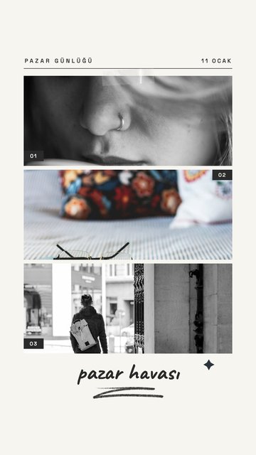 Pazar Havası – Minimal Instagram story şablonları
