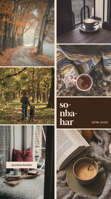 Sonbahar Kareleri – Photo Dump Instagram story şablonları