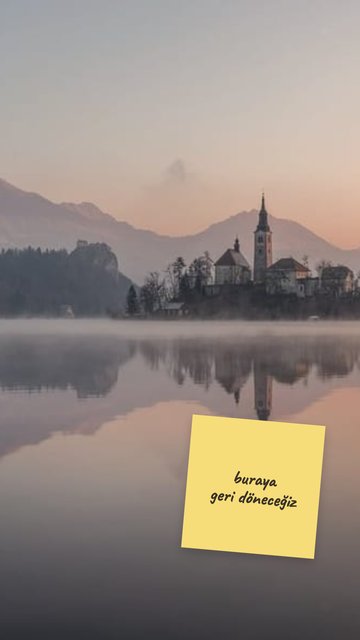 Not – Seyahat Instagram story şablonları