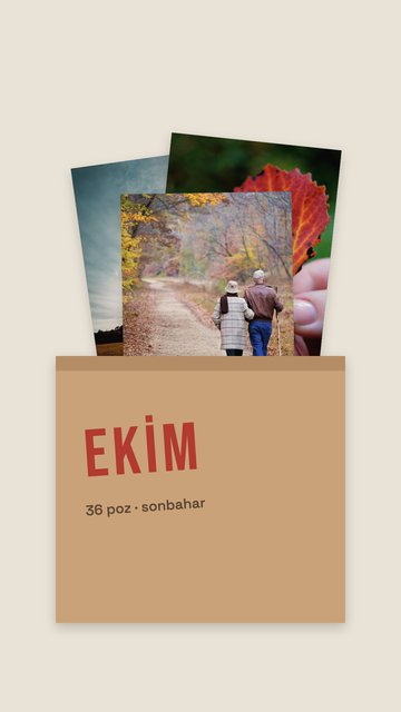 Ekim Zarfı – Aylık Özet Instagram story şablonları