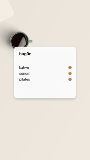 Bugün – Minimal Instagram story şablonları