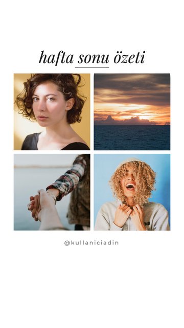Hafta Sonu Özeti – Minimal Instagram story şablonları