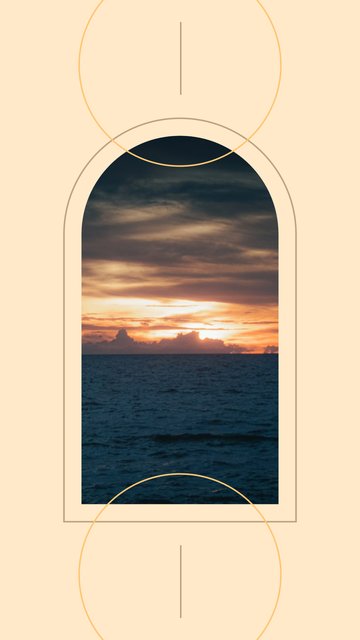 Gün Batımı Kemeri – Minimal Instagram story şablonları