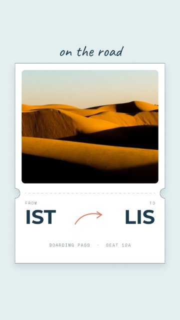 Boarding Pass – Travel Instagram story templates